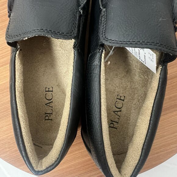 The Childrens Place Boys Toddler Size 2 Black Slip On Loafer Uniform Shoes - Picture 6 of 7